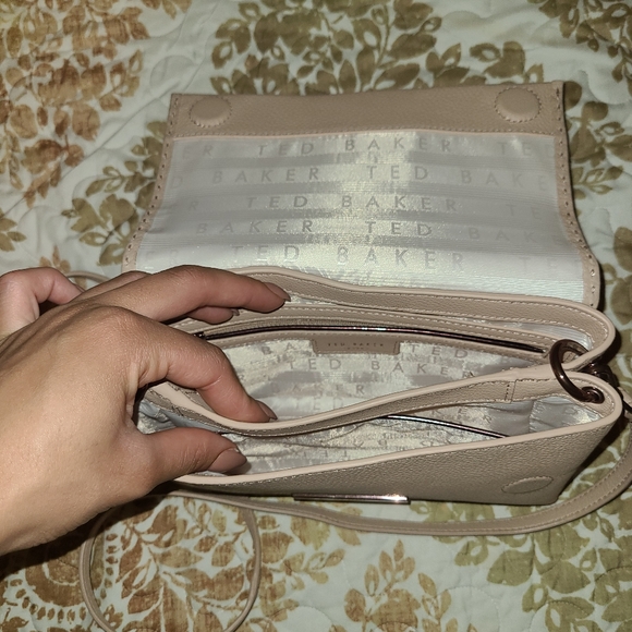 Leather Ted Baker bag (beige/pink) - $150 originally. - Picture 4 of 4